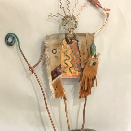 Shaman healer with feather